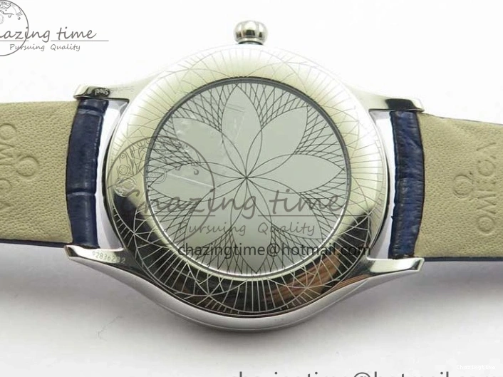 0412 Ladies’ De Ville Trésor Diamond Blue Dial Blue Fabric Watch OXF 1:1 Best Edition Swiss Quartz Upgraded 7892